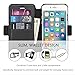 SHIELDON Genuine Leather iPhone 6 Flip Magnetic Wallet Case with Credit Card Holder Slots Protective Cover Compatible with iPhone 6/6S (4.7 inch) - Black