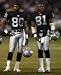 TIM BROWN & JERRY RICE OAKLAND RAIDERS 8X10 SPORTS ACTION PHOTO (2)