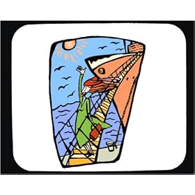 Mouse Pad With Human, Body, Individuals, Individual, Persons, Ship, Humans, People, Woman, Waving, Person, Goodbye, Cruise, Vacation