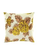 COINCASA Cojín 45 x 45 cm (Beige/Mostaza/Marrón)