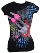 Living Dead Souls Womens TOP- DOUBLE GUITAR WITH SKULL- Assorted Colors Living Dead Souls Womens TOP- DOUBLE GUITAR WITH SKULL- Assorted Colors