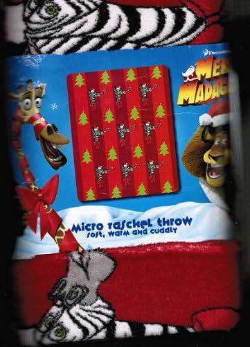 DreamWorks Merry Madagascar Merry Marty Micro Raschel Throw