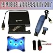 4 Pc Netbook Notebook Accessory Bundle Kit For Acer Aspire 7745 7551, One Happy, One 721 One 533 One 532h One 531h One 521 One D260 One D255 One D250 INCLUDES External Portable USB CD-Rom 3 Fan USB Cooling Pad Mini 3.5m Mic Mini 2 Speed USB Vacuum