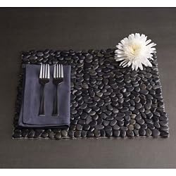 Design Ideas BeachStone Placemat, Gloss Black