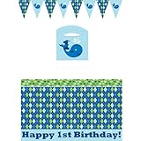 Creative Converting Ocean Preppy Boys First Birthday High Chair Kit