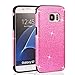 MEKO Galaxy S7 Case, Shiny Sparkle Glitter Bling Case - Built-in Glitter Soft Gel Flexible Firm Rubber Case [Scratch Resistant] for Samsung Galaxy S7- (Pink)
