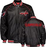 Washington Capitals Faux Leather Varsity Jacket