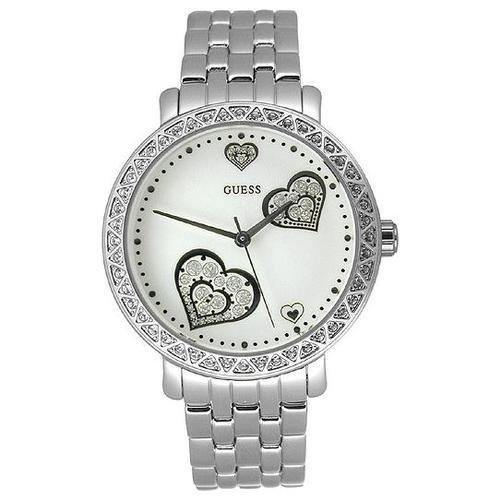 51hT5vS0y7L GUESS Womens Swarovski Crystal Heart Dial Watch