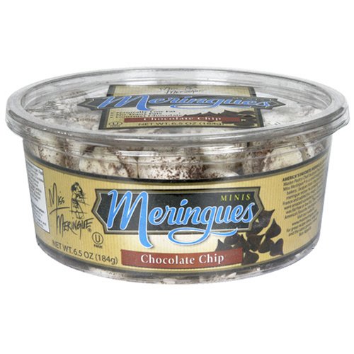 Miss Meringue Chocolate Chip Meringue Minis, 6.5-Ounce Containers (Pack of 6) by Miss Meringue