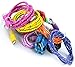 Josi Minea Fabric Braided Nylon Ruggedized USB Rainbow Cables for Samsung Galaxy S4/S3/S2, Galaxy Note/ Note 2, Galaxy Tab, Google Nexus 7/ 10, Nokia Lumia, Android, Windows Phone - 10ft (5 Pack)