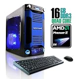 CybertronPC X-SNIPER 2221ABUL, AMD Phenom II X4 Gaming PC, No O/S, Black/Blue