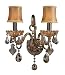 Elk 24000/2 Julianne 2-Light Sconce In Black Chrome and Golden Amber Glass