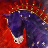 Westland Giftware Revolutionary Warhorse Clydesdale 12-Inch by 12-Inch Canvas Wall Art