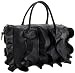 Steve Madden Ruffles Satchel,Black,one size