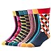 JYinstyle Men's Classic Colorful Cotton Crew Socks 7 Pack