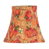 Silk Bell Shaped Chandelier Clip On Lamp Shades - Pumpkin Harvest - B1545