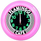 Flamingo Cafe Art Deco Clock