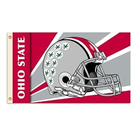 NCAA Ohio State Buckeyes 3-by-5 Foot Flag with Grommets - Helmet Design