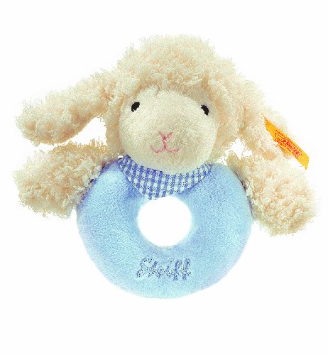 Steiff 237355 - Tr&auml;um S&uuml;ss Lamm Greifring 12 cm blau Preisvergleich