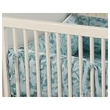 Cotton Monkey Crib Bumper - Whispering Grass - Blue