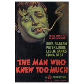 Man Who Knew Too Much Affiche du film Poster Movie Le homme qui a reconnu trop de (27 x 40 In - 69cm x 102cm) Style A