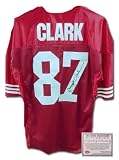 Dwight Clark San Francisco 49ers Autographed/Hand Signed Authentic Style Home Red Jersey