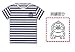 こびとづかん Tシャツ ボーダー ホワイト×ネイビー メンズM