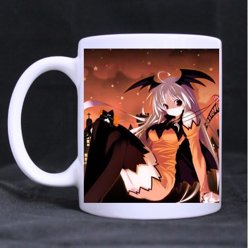 Halloween Anime Sexy Beautiful Girl Custom Ceramic White Mug Tea Coffee Cup 3.23"W x 3.74"H
