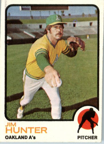 1973 Topps # 235 Jim Hunter Oakland Athletics Baseball Card - In a protective screwdown case!