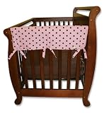 Trend-Lab Crib Wrap Rail Guard Set of Two Short Rail Guards, Maya Dot Percale