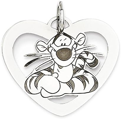 Sterling Silver Disney Tigger Heart Charm