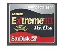 Sandisk Extreme III Compact Flash Card, 16 GB