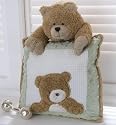 B is for Bear Sage Throw Pillows