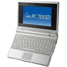 ASUS EeePC 701SD-Xseries �p�[���z���C�g 30GB�O�t��HDD�t EeePC 701SD-X WHI007X