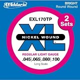 D'Addario EXL170TP Twin Pack Bass Guitar Strings