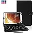Kamor KM32KC8MCMB PU Leather Stand Case for 8-Inch Tablets Bundle with Micro USB Keyboard, Touch Screen Stylus Pen and Micro Female to Mini Male adapter - Black