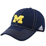 adidas Michigan Wolverines Navy Blue Tactel Flex Fit Hat