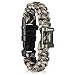 Gonex 550 Paracord Premium Paracord Bracelet with Fire Starter Military Survival Parachute Cord(British Woodland camo)