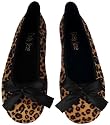 Daisy Jane Womens Ballerina Leopard Ballet Flat Shoes with Bow