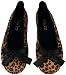 Daisy Jane Womens Ballerina Leopard Ballet Flat Shoes with Bow