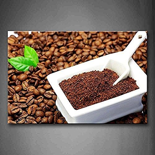Bling Decor Brown Coffee Beans And Chocolate Chip With Utensils. Wall Art Painting Pictures Print On Canvas Food Picture For Room