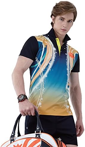 WiffWaff Men's Orginal Athletic Sports Collar T-Shirt (KT50137, Made in Korea) (Medium)