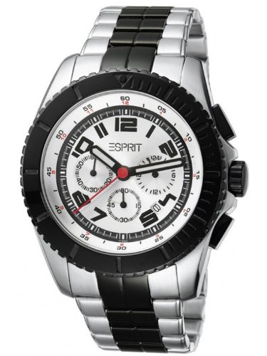 Esprit Herren-Armbanduhr Moto Silver Black ES101891003 Preisvergleich