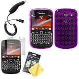 Cbus Wireless Purple Diamond Flex-Gel Case / Skin / Cover , LCD Screen Prot ....