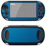 atFoliX Designfolie "FX-Carbon-Blue" f�r Sony PlayStation Vitavon "Designfolien@FoliX"