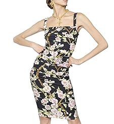 Sexy Strapless Shift Floral Print Knee Length Bodycon Dress 