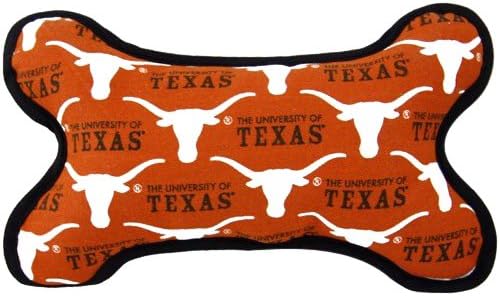 NCAA Texas Longhorns Squeaky Plush Dog Bone Pet Toy