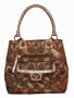 100% Authentic Coach Hampton Signature Turnlock Khaki/Gold Bag