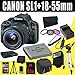 Canon EOS Rebel SL1 18.0 MP CMOS Digital SLR with 18-55mm EF-S IS STM Lens + LP-E12 Replacement Lithium Ion Battery + External Rapid Charger + 16GB SDHC Class 10 Memory Card + 58mm 3 Piece Filter Kit + Carrying Case + Full Size Tripod + External Flash + Multi Card USB Reader + Memory Card Wallet + Deluxe Starter Kit DavisMAX Bundle