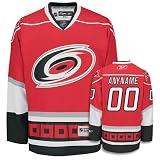 ANYNAME #00 Carolina Hurricanes RBK Premier NHL Hockey Jersey by Reebok (NHLPA Certified Custom Sewn Authentic Twill)